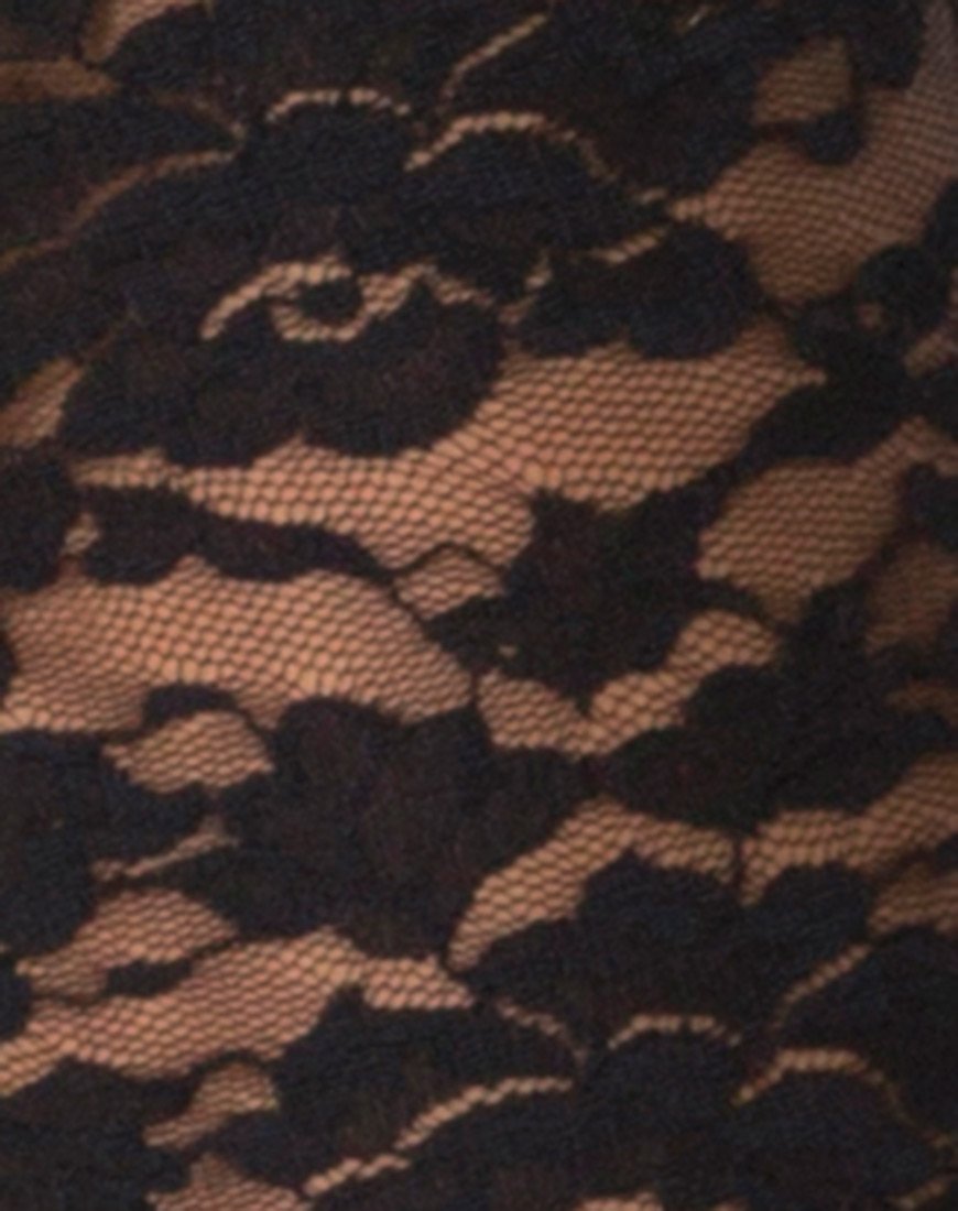 Herlom Flare Trouser in Lace black
